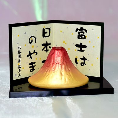 赤紅富士山日本第一 擺飾 陶製 日本製