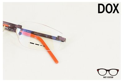 【My Eyes 瞳言瞳語】DOX 紫褐色無邊光學眼鏡 日式極簡風格 方正好有型 貝塔鈦材質 日本設計 (729)