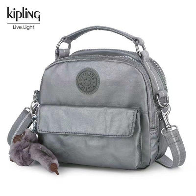 小Z代購#Kipling 猴子包 K08249 金屬灰 輕便 休閒 斜背肩背側背手提後背多用小款包 迷你號 另有小號