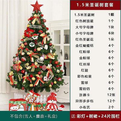 特惠價聖誕樹家用發光1.8米豪華加密套餐擺件diy1.5米3大型聖誕節裝飾品