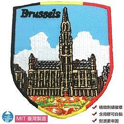 【A-ONE】Bruges 布魯日徽章 貼紙 背膠補丁 布藝袖標 Flag Patch士氣章 外套 辨識 布章1入