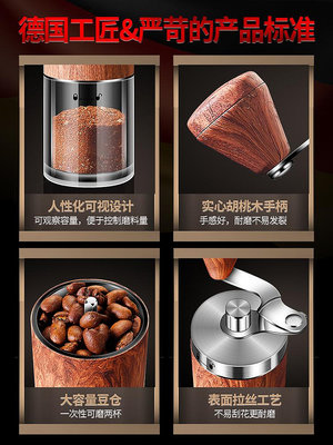 咖啡機德國ive 磨豆機手搖咖啡研磨器家用小型便攜手動咖啡豆磨粉器具