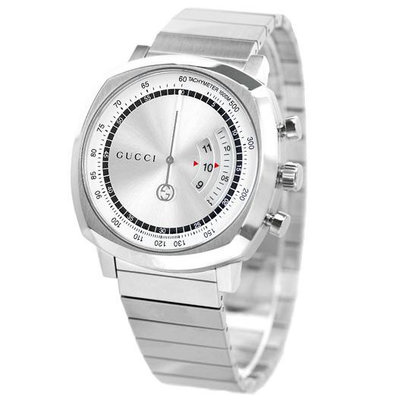GUCCI  古馳 YA157302 手錶 40mm 銀色面盤 藍寶石鏡面 不鏽鋼錶帶 女錶 男錶