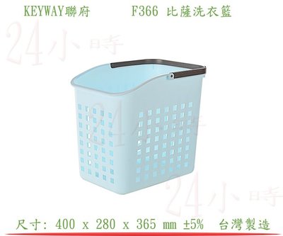 『楷霖』 KEYWAY聯府 F366(藍色) 比薩洗衣籃 衣物收納籃 浴室分類藍