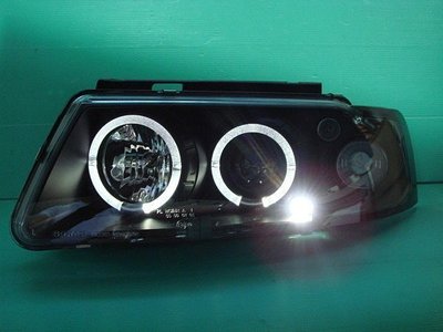 》傑暘國際車身部品《 超炫外銷極光版VW PASSAT 98年B5 一体成形黑框光圈魚眼大燈