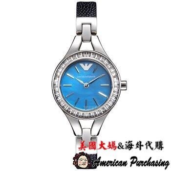 潮牌 EMPORIO ARMANI AR7330 時尚精品 石英時尚腕錶 防水皮帶小錶盤手錶  海外代購-雙喜生活館