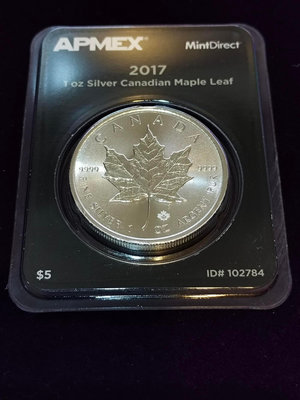 2017 Silver Canadian Maple Leaf 1 oz Coin (MintDirect®) 1枚 (現貨)