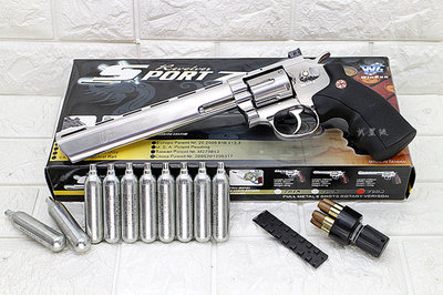 台南 武星級 WG 8吋 左輪 手槍 CO2槍 惡靈古堡 保護傘 + CO2小鋼瓶 ( 左輪槍8吋SP703直壓槍BB槍