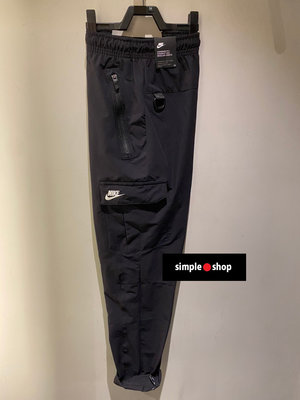 【Simple Shop】NIKE NSW PANT 運動長褲 全彈性 工裝褲 黑色 男款 DJ8037-010
