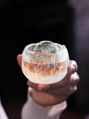 茶藝師 冰凍燒琉璃杯李子柒茶杯女個人品茗杯玻璃功夫茶具主人杯單杯
