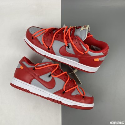 Nike OFF-WHITE x Futura x NIKE Dunk Low CT0856-600 白紅綁帶男女鞋