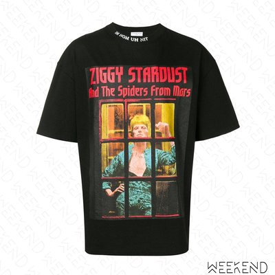 【WEEKEND】 IH NOM UH NIT Ziggy Stardust 男女同款 短袖上衣 T恤 黑色 19春夏