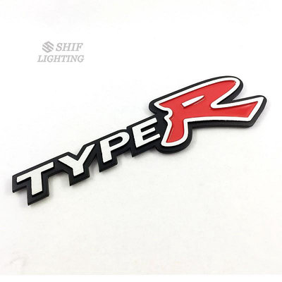 1 x 金屬 TYPER TYPE R 標誌 汽車裝飾後側徽徽章貼紙貼花 車貼 車標