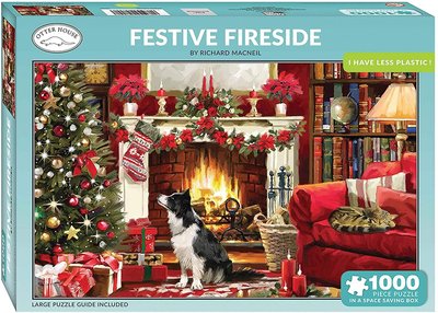 『預購』全新正品 英國 Otter House 拼圖 Festive Fireside 1000片