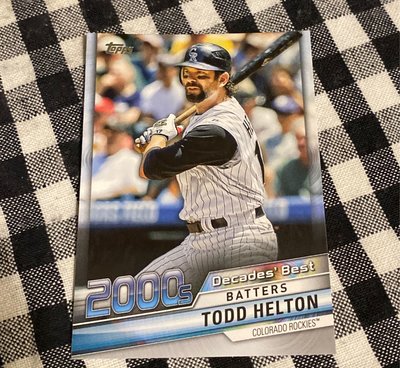 Todd Helton 2020 Topps Update Series 2010s Decades’ Best Batters DB-69
