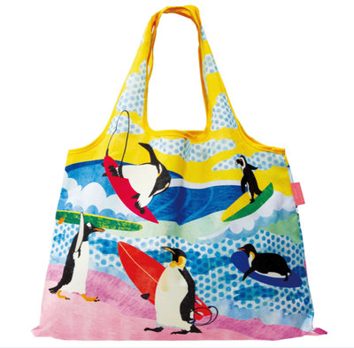 環保袋購物袋--日本Prairie Dog設計摺疊環保袋購物袋--企鵝--秘密花園