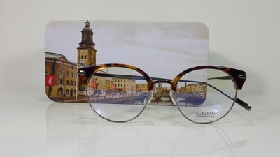 CARIN 光學眼鏡 TAIL-R (琥珀棕-槍) 韓星秀智代言 潮框贈-磁吸太陽眼鏡一副