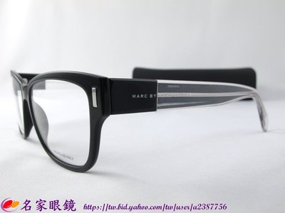 《名家眼鏡》MARC JACOBS 時尚簡約特殊鏡腳設計黑色光學膠框『新品上櫃』【台南成大店】