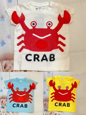 『 貓頭鷹 日本雜貨舖 』日本品牌 CHEEK ROOM 螃蟹圖案短袖T