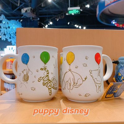 特價！上海迪士尼store* 小熊維尼和朋友彩色氣球馬克杯水杯陶瓷杯子