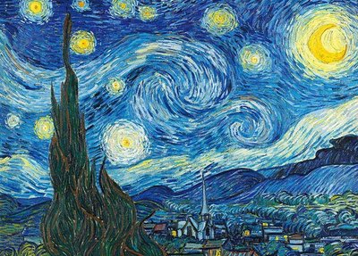 缺貨 54-003  2000片迷你日本進口拼圖 名畫 梵谷 Van Gogh 星月夜