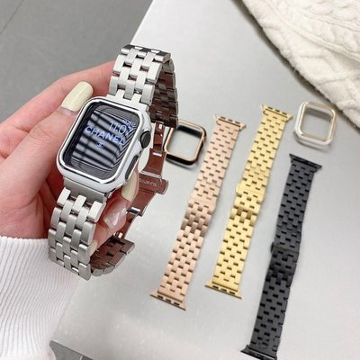 金屬不鏽鋼編織紋 適用於Apple Watch1/2/3/4/5/SE/6 通用錶帶 透氣 運動錶帶 42mm 44mm