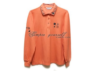 全新 日本真品 Munsingwear 企鵝 POLO 衫 長袖 LM-2417 橘紅 日本製造