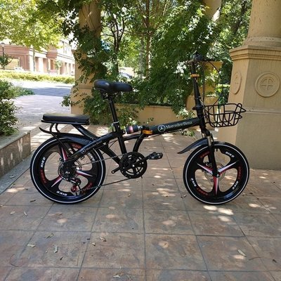 【現貨】折疊自行車20寸雙減震變速男女代步車成人單車奔馳寶馬4s店禮品車