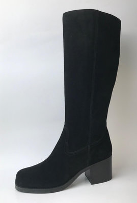 念鞋P913】NINE WEST 真皮粗跟長靴 US11(27.5cm)大腳,大尺,大呎