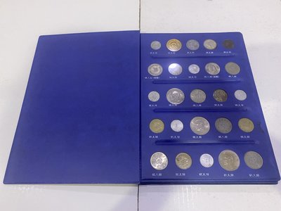 現行硬幣保存簿集存簿38~107年 附146枚1949~2018共6頁壹本(藍) 無折扣