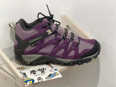 慶豐體育👟MERRELL ALVERSTONE MID GORE-TEX® 登山鞋 防水 女 健行 紫 中筒