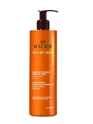 Nuxe歐樹蜂蜜潔面凝膠400ml啫喱溫和清潔舒緩敏感保濕洗面奶