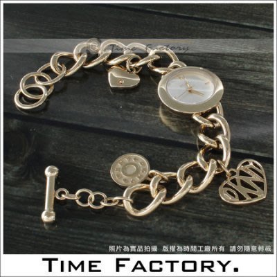 時間工廠 無息分期 全新原廠正品 DKNY 時尚金氣質手鍊腕錶 NY8125