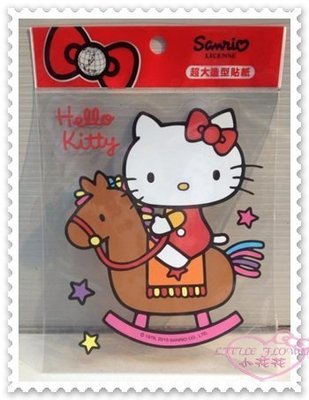 ♥小公主日本精品♥ Hello Kitty 小木馬 星星 蝴蝶結 貼紙 壁貼 裝飾貼 造型貼 牆壁貼 53102102