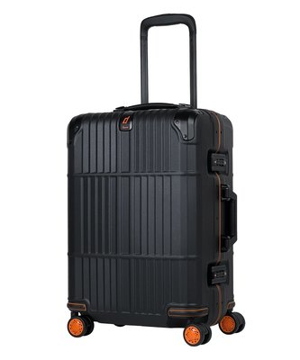 新竹市 DEPARTURE 橘框煞車箱登機箱21吋 黑色電子紋 HD509S