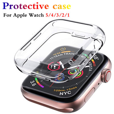 適用於 Apple Watch Series 6 5 4 3 2 1 錶殼的 360 屏幕保護膜 44mm 40mm 全