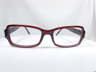 『逢甲眼鏡』BURBERRY 光學鏡框 全新正品 酒紅色膠框 經典款【B2044 3014】