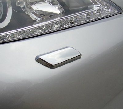 現貨熱銷-易車汽配 Lexus 2012~2015 ES250 ES300h ES350 改裝 前保桿鍍鉻銀噴水蓋飾貼