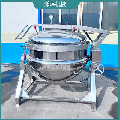 大型電加熱壓力鍋成套骨湯生產線定制高溫燜至拉面高湯機器夾層鍋