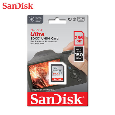 SanDisk【256GB】記憶卡 Ultra SDXC Class10 UHS-I (SD-SDUNC-256G)