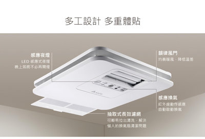 台達電子 豪華型300系列暖風機 VHB30ACMRT-A VHB30BCMRT-A 多功能循環暖風機 浴室涼暖風機