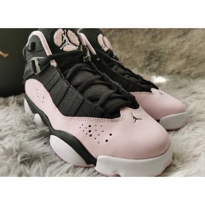 【正品】Air Jordan 6 Rings（GS）六冠王 籃球 粉黑 高幫 女款 現貨 323399-006慢跑鞋