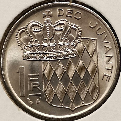 【二手】 摩納哥 1977年 1法郎 硬幣 品相如圖197 錢幣 硬幣 紀念幣【明月軒】