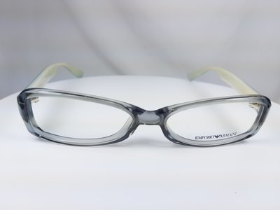 『逢甲眼鏡』 EMPORIO ARMANI 光學鏡架 全新正品 深灰色透明框 藏藍鏡腳 復古款【EA1313J C3G】