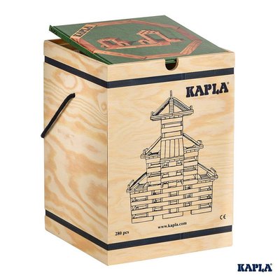 【精靈積木KAPLA】歐洲進口Kapla天然原木積木280片裝 原木外盒