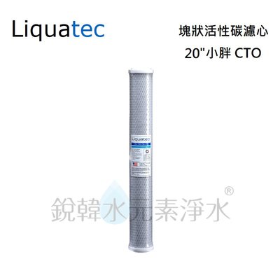 【美國 Liquatec】20吋小胖CTO塊狀活性碳濾心 銳韓水元素淨水