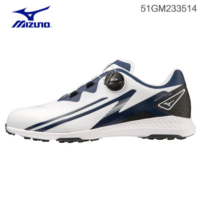 藍鯨高爾夫 Mizuno BOA 高爾夫球鞋（旋鈕／無釘）#51GM233514【零碼出清】