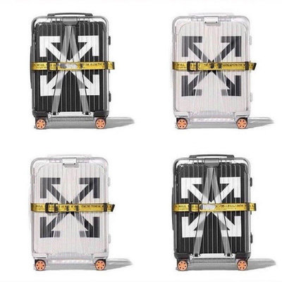 全新 OFF-WHITE x RIMOWA 限量 透明 系列 二代 黑/白 行李箱 登機箱 現貨