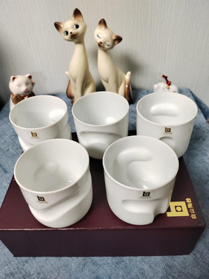 x日本回流 白山陶器波佐見燒陶瓷手握杯 森正洋獲獎作品 咖啡杯