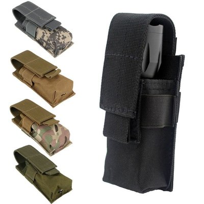 戶外戰術手電筒包腰包掛袋戰術軍迷戰術手電筒套背心附件掛包水彈槍彈夾彈匣套